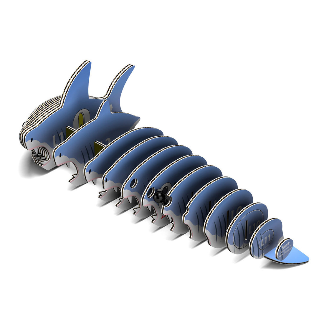 Eugy 3D karton zeedier - haai Eugy 3D karton zeedier - haai