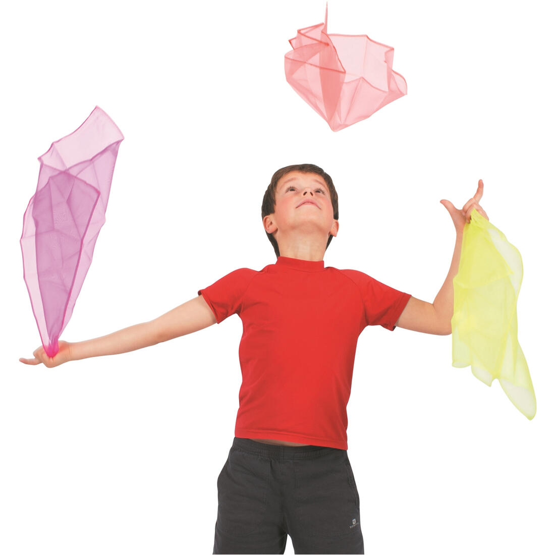 Cikyner Jongleerdoeken – 5 Kleurrijke Doeken Van 60x60 Cm, Ideaal Voor Binnen En Tuin, Sensorisch Spel, Dans & Jongleerpret Voor Kinderen