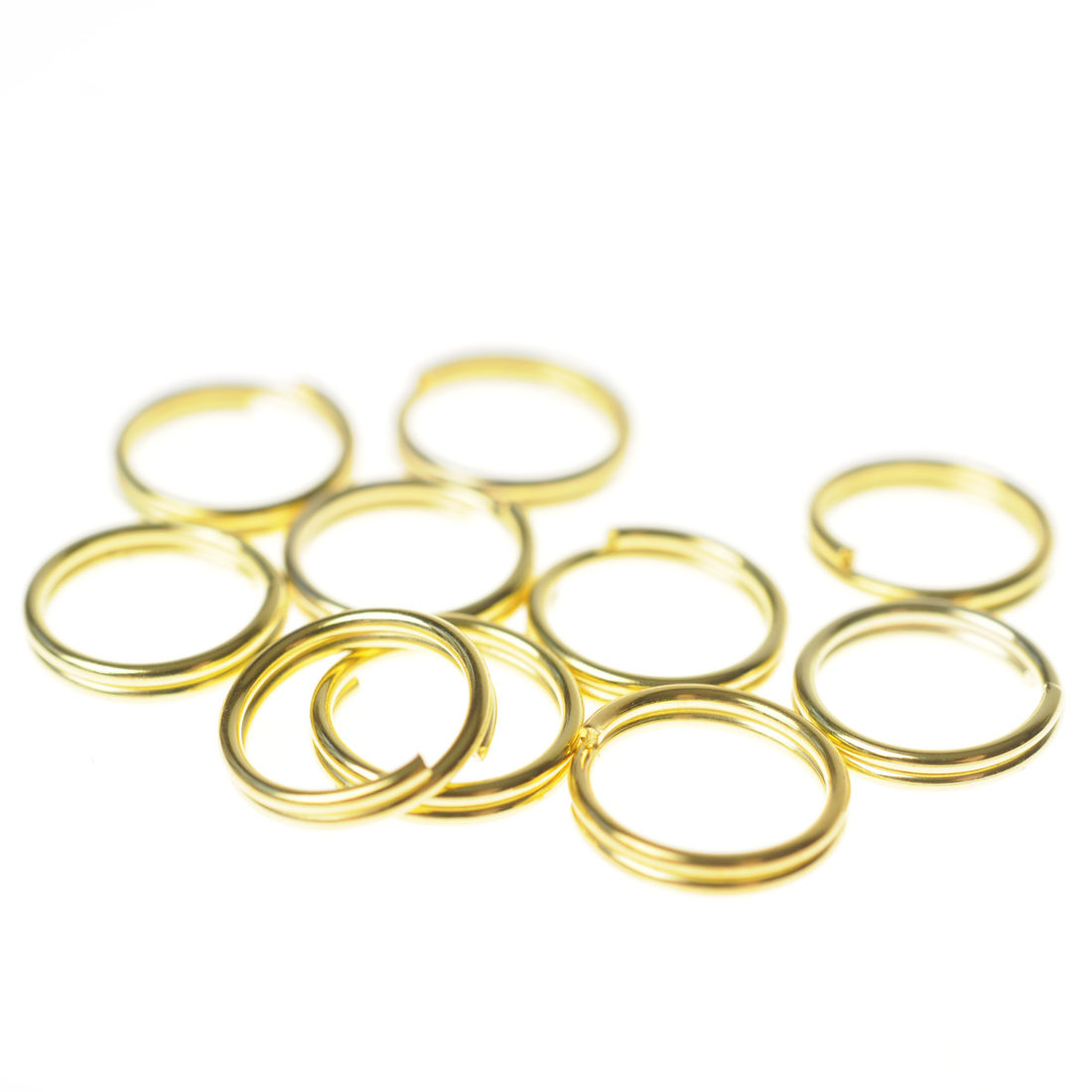 Splitring 9 mm 10 stuks goud Splitring 9 mm 10 stuks goud