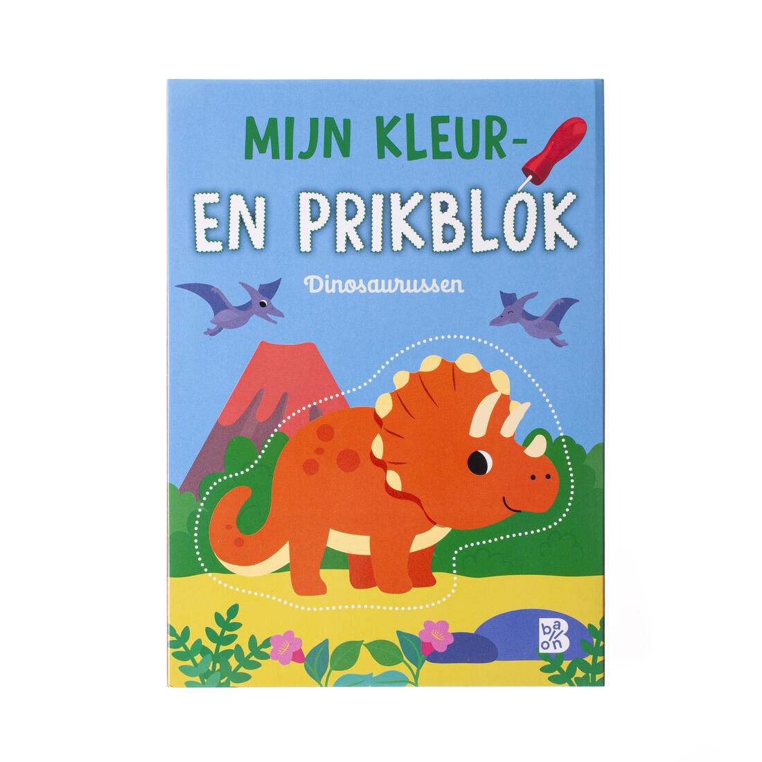 Mijn kleur- en prikblok: Dinosaurussen