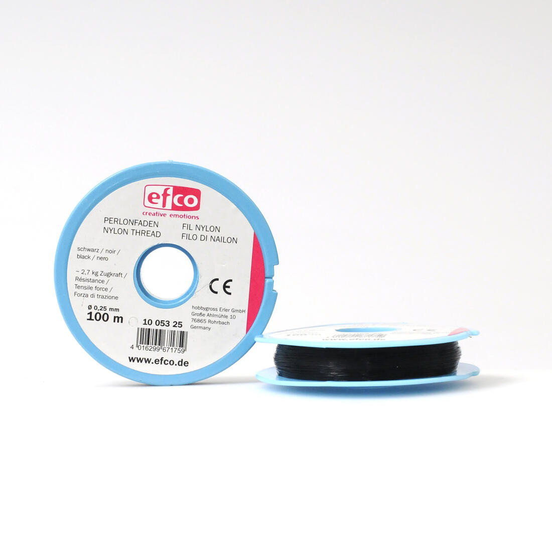 Nylondraad 0,25 mm 100 m zwart