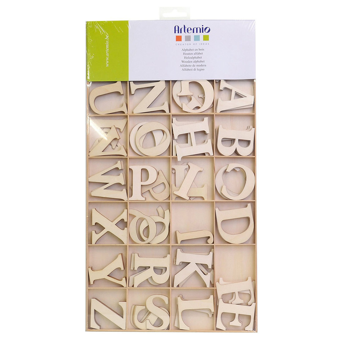 Houten letters 6 cm 130 stuks Houten letters 6 cm 130 stuks