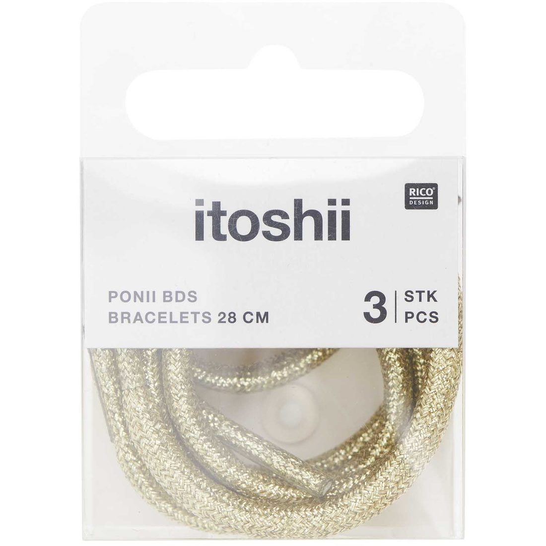 Ponii beads armband veter 28 cm 3 stuks