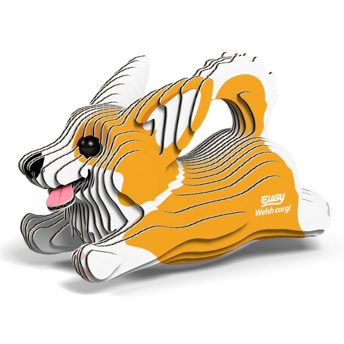 Eugy 3D karton hoevedier - Welsh Corgi hond Eugy 3D karton hoevedier - Welsh Corgi hond