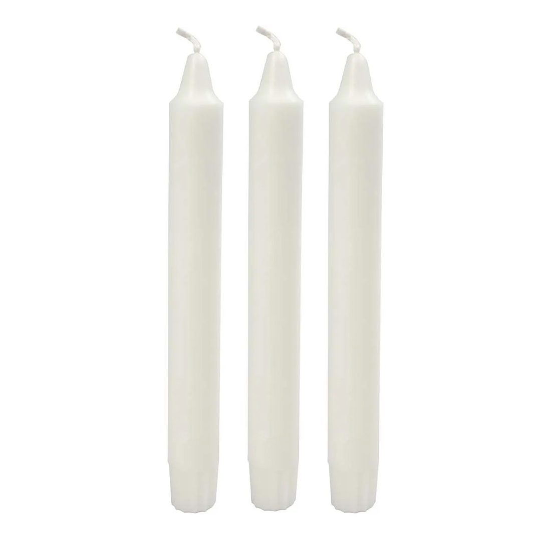 Kaars 20 cm 3 stuks wit Kaars 20 cm 3 stuks wit