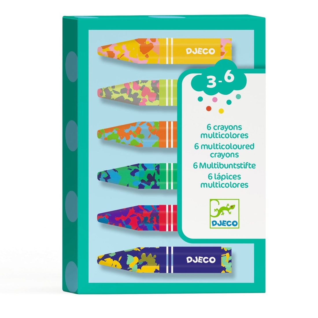 Djeco multicolor waskrijtjes 6 stuks 3-6 jaar Djeco multicolor waskrijtjes 6 stuks 3-6 jaar