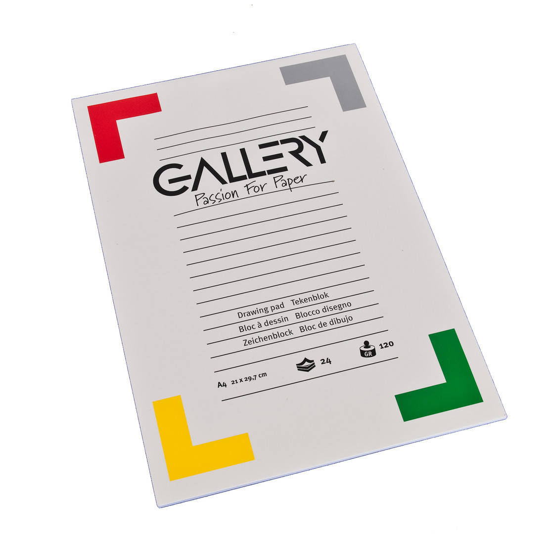 Gallery tekenblok A4 21 x 29,7 cm 120 g 24 vellen wit