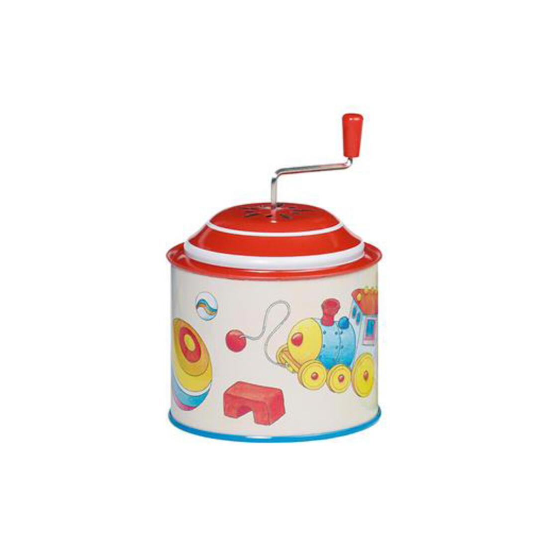 Blikken muziekmolen speelgoed 7,8 cm