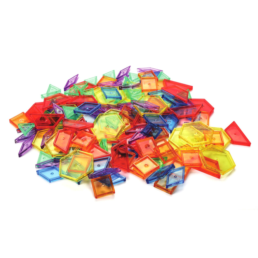 Tangramspel met transparante geometrische vormen