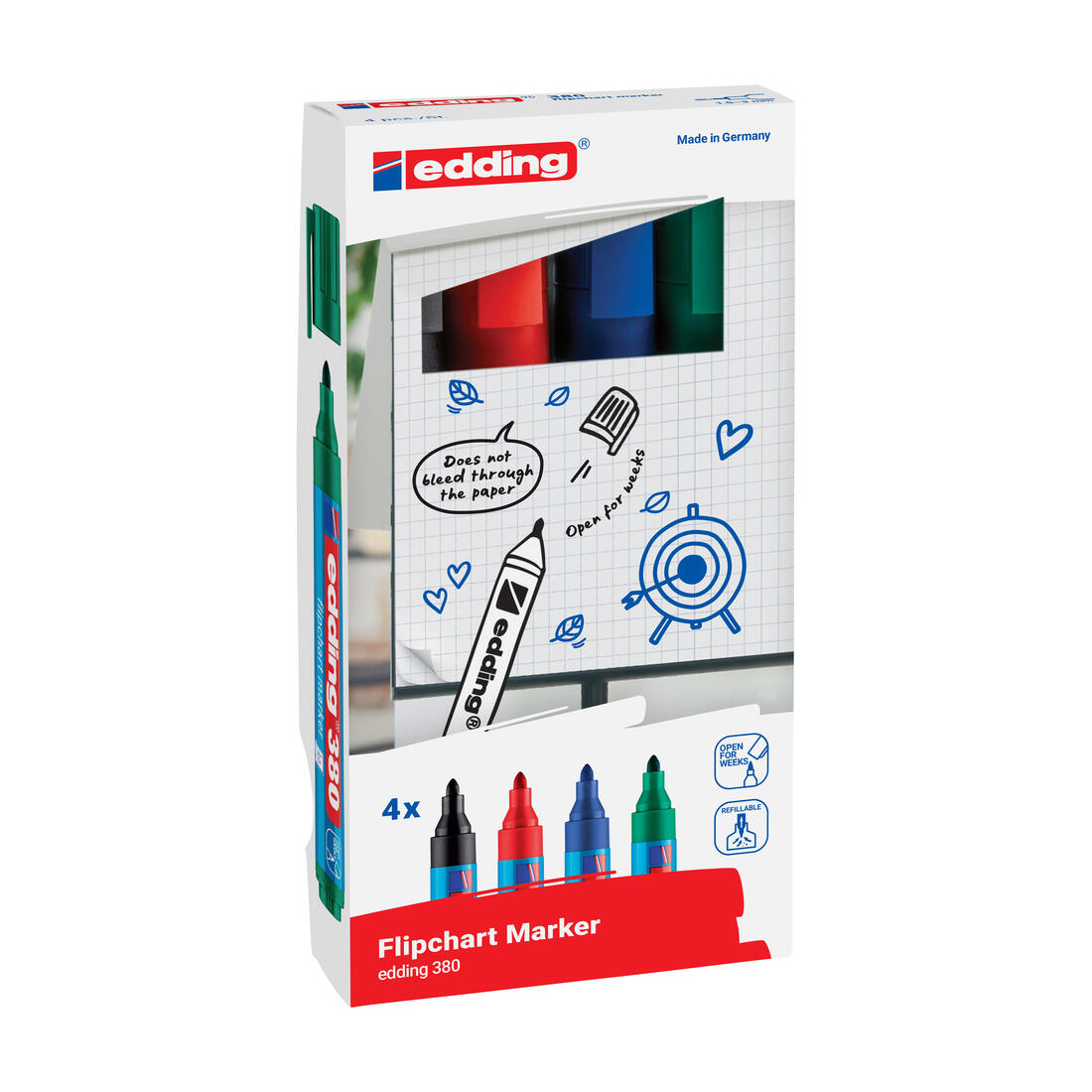 Edding Flipchartmarker set 4 stuks