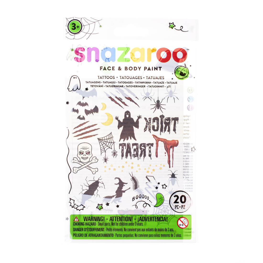 Snazaroo plaktattoo griezelige halloween