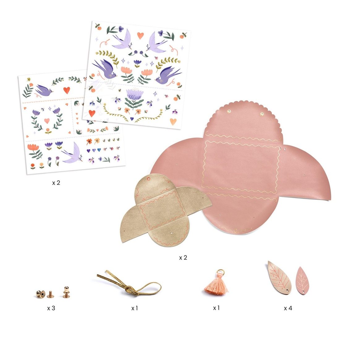 Djeco DIY tasjes Sweet Fashionista 2 stuks +6 jaar Djeco DIY tasjes Sweet Fashionista 2 stuks +6 jaar
