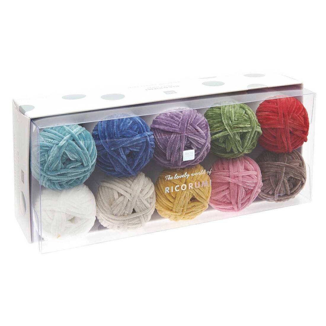 Ricorumi chenille haakgaren 10 x 25 g regenboog  Ricorumi chenille haakgaren 10 x 25 g regenboog