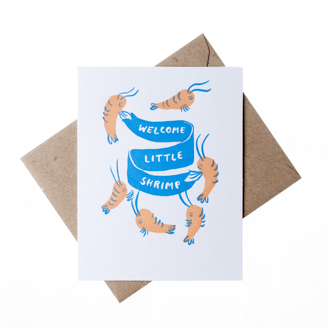 Wenskaart - Welcome Little Shrimp Wenskaart - Welcome Little Shrimp