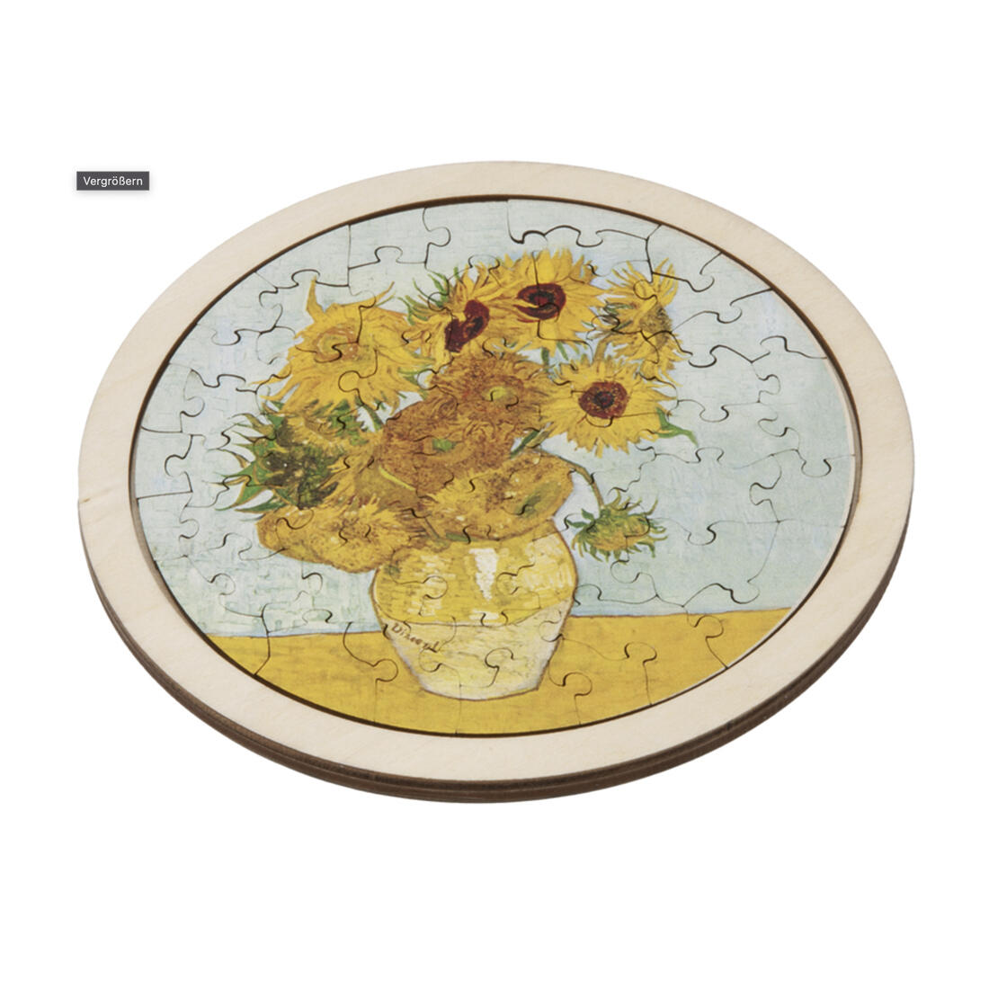 Kunstpuzzel Van Gogh - Zonnebloemen 48 stuks in hout