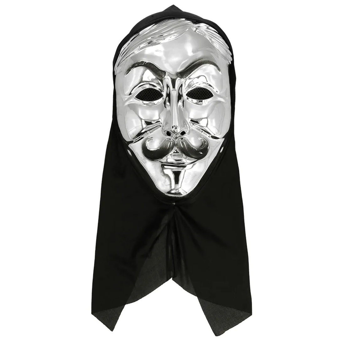 Masker incognito zilver met kap