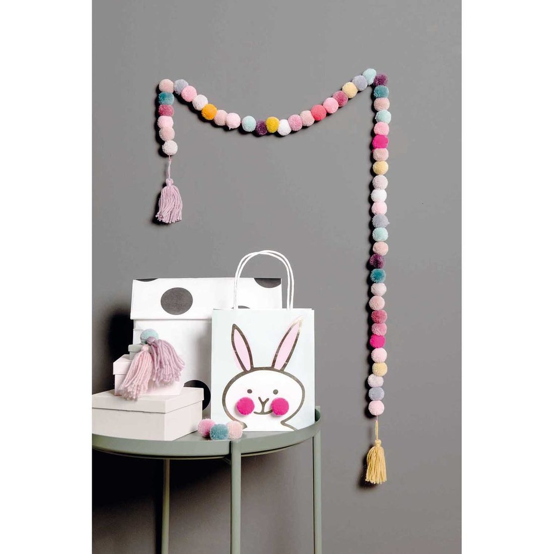 Pompon 24 stuks mix pastel kerst Pompon 24 stuks mix pastel kerst