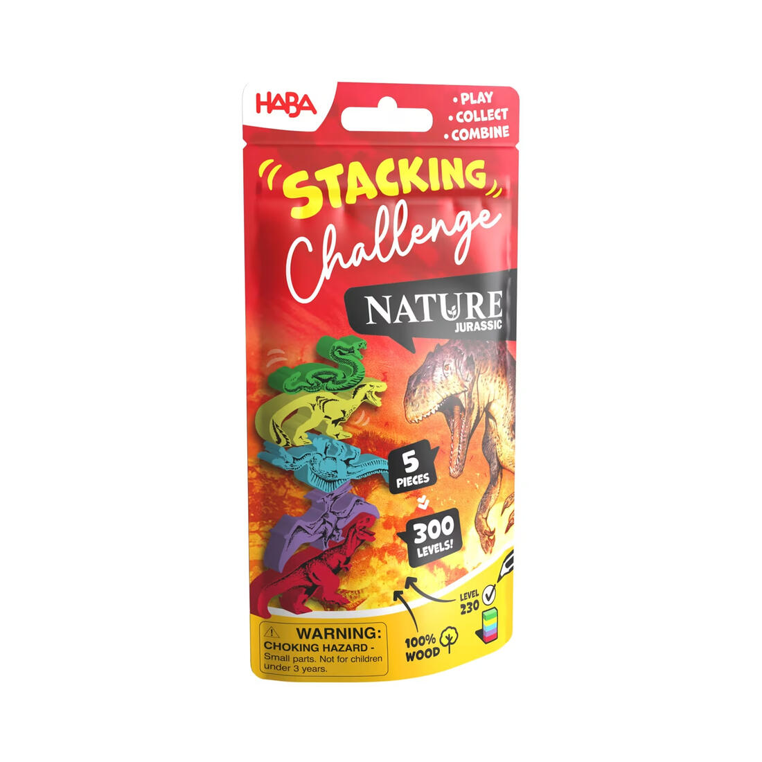 Stacking Challenge (rood) Nature Jurassic dino's 8+