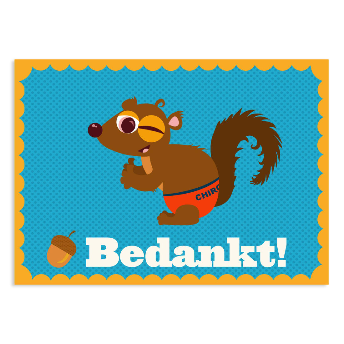 Wenskaart eekhoorn Bedankt! Wenskaart eekhoorn Bedankt!