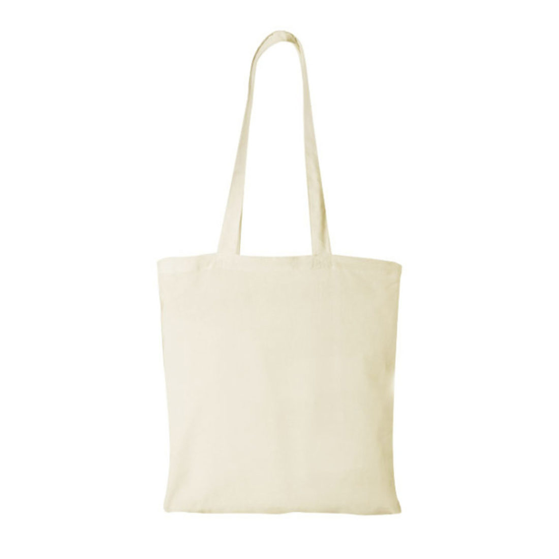 Katoenen zak 38 x 42 cm met lang schouderlint ecru Katoenen zak 38 x 42 cm met lang schouderlint ecru