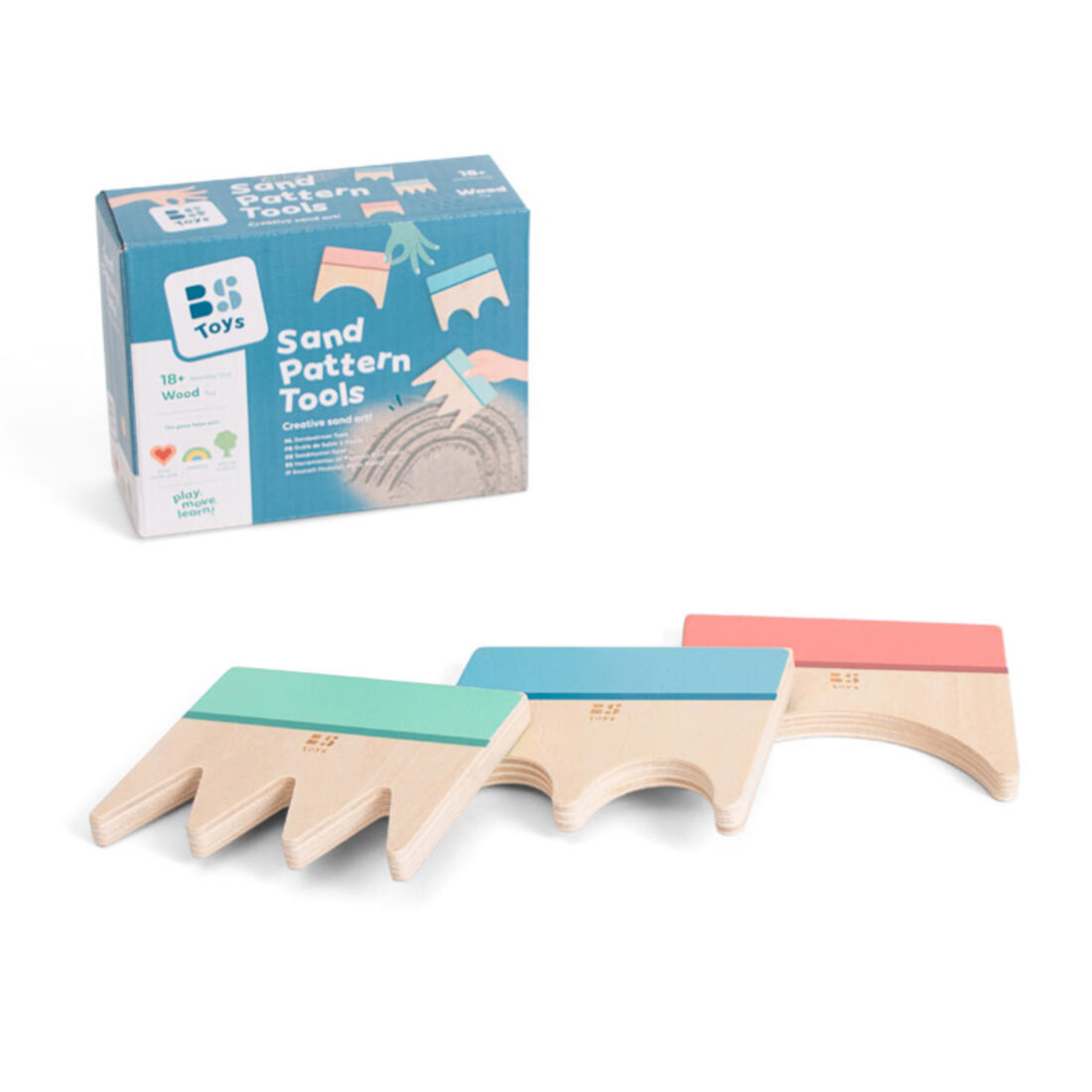 Set van 3 zandkammen