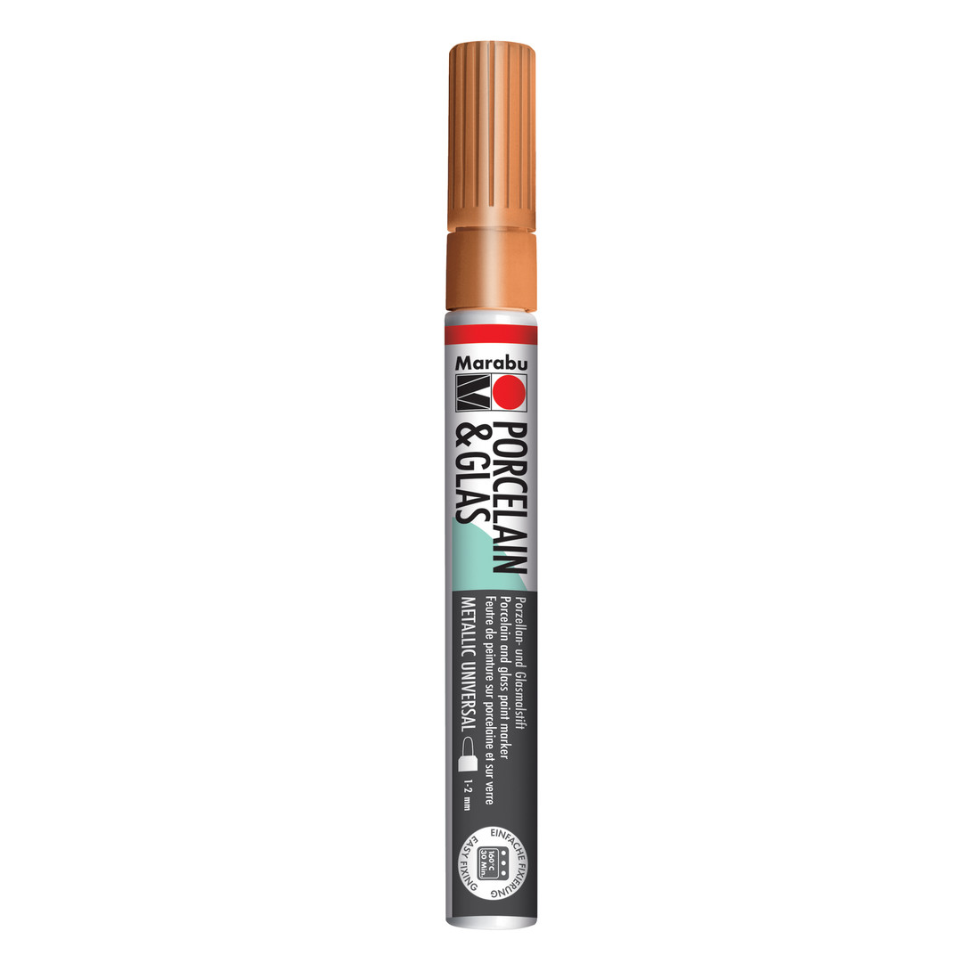 Marabu porselein- en glasstift 1-2 mm koper