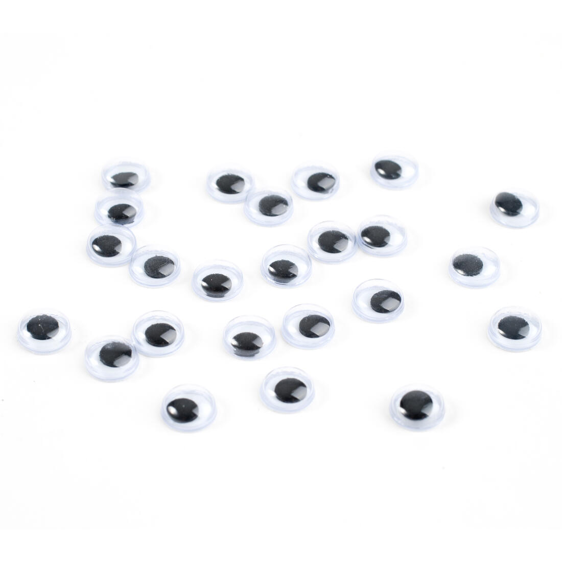 Wiebeloogjes 7 mm 24 stuks zwart-wit