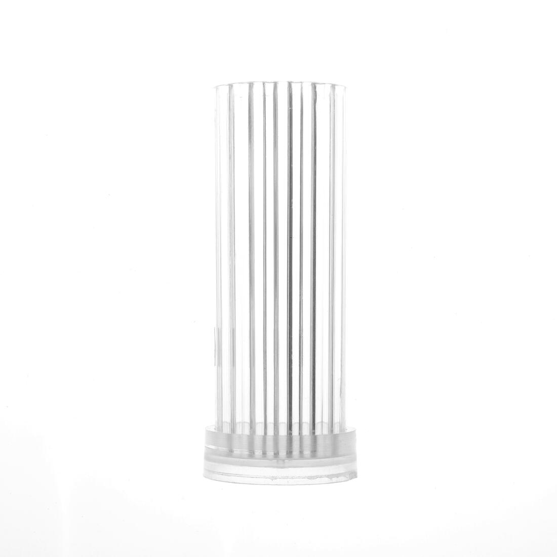 Kaarsvorm cilinder gestreept 5 x 15 cm