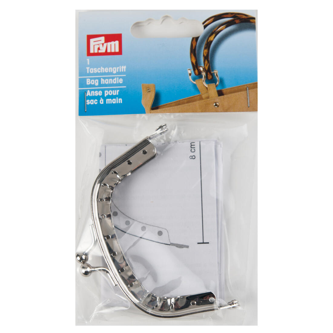 Tassluiting Julia 7,5 x 4 cm 1 stuk zilverkleurig