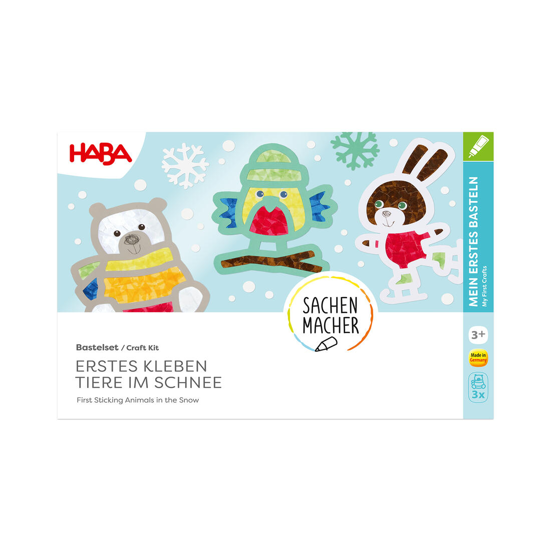 Haba Knutselset - Leren lijmen Dieren in de sneeuw Haba Knutselset - Leren lijmen Dieren in de sneeuw