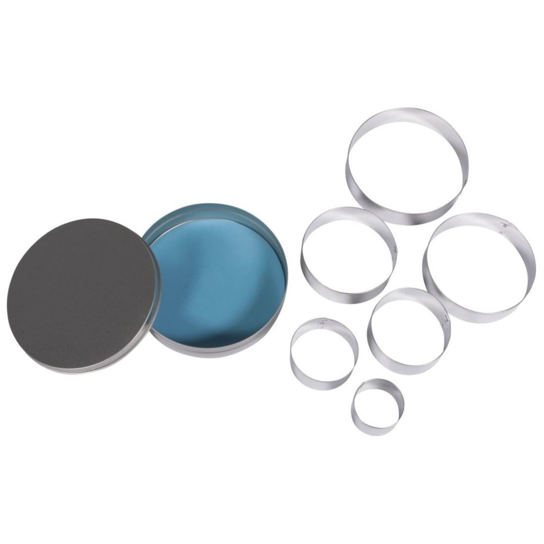 Uitsteekvorm set 3-8 cm 6 stuks rond