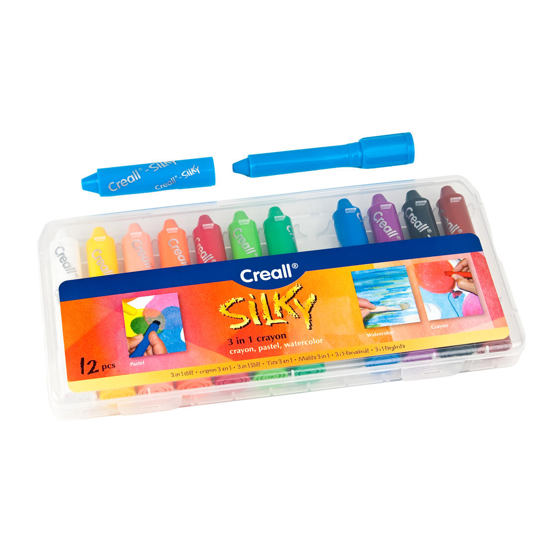 Creall Silky 3-in-1 crayon 12 stuks Creall Silky 3-in-1 crayon 12 stuks