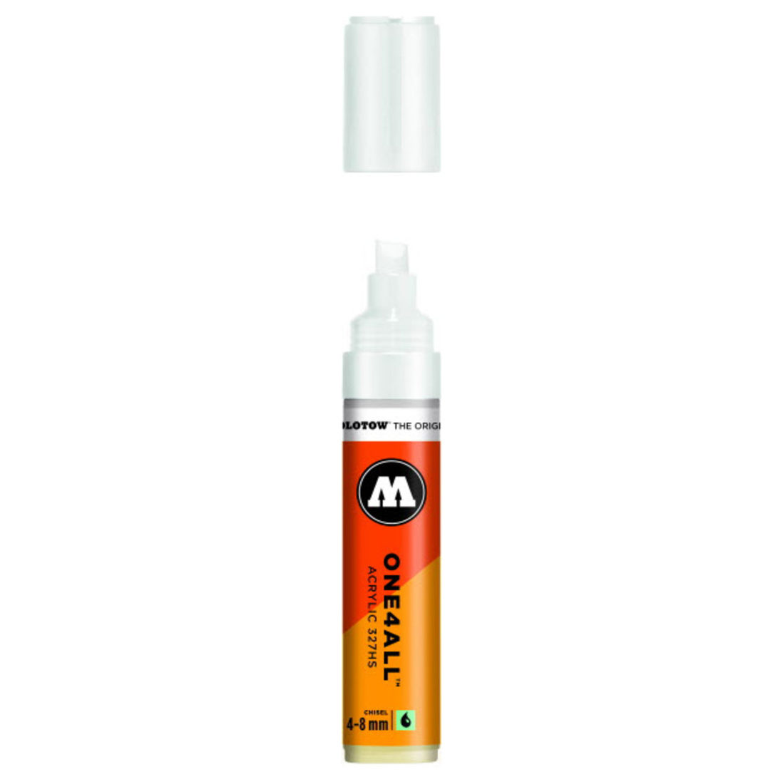 Molotow one4all marker 4-8 mm Signal White schuine punt