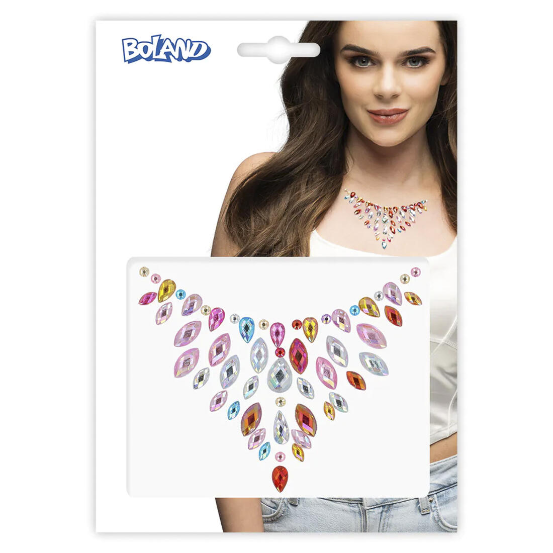 Set zelfklevende lichaamsjuweeltjes Priscilla veelkleurig