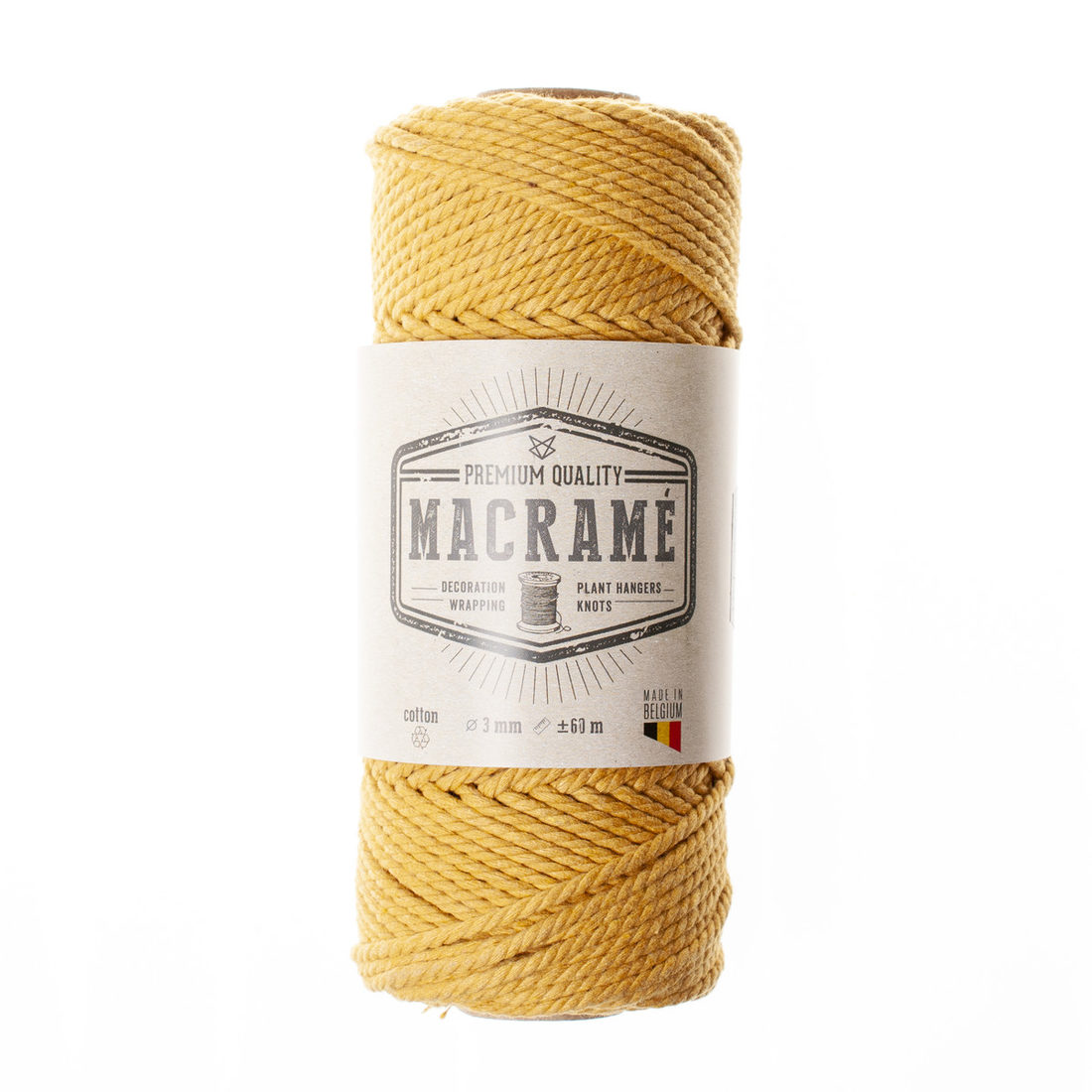 Macramé koord katoen 3 mm 60 m