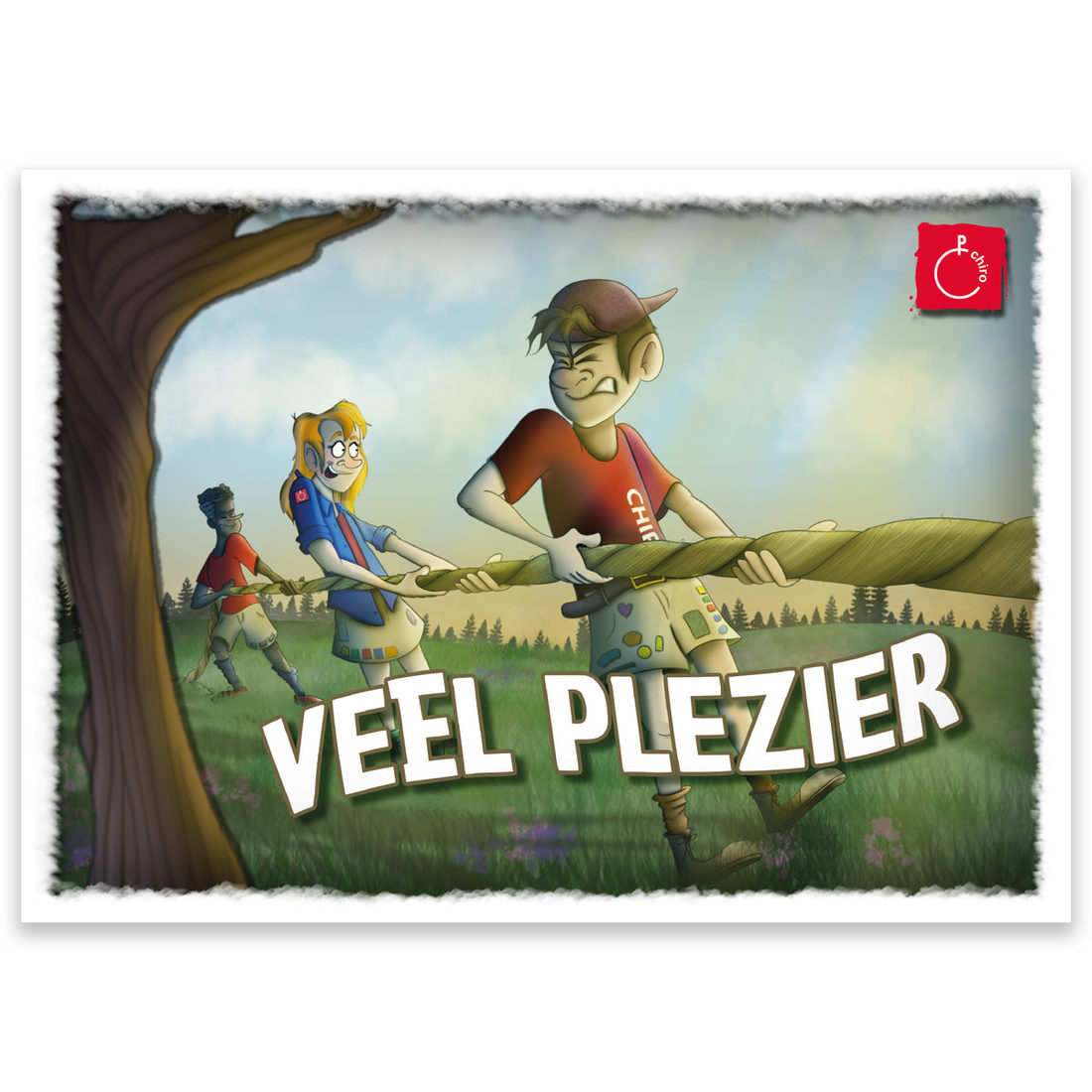 Wenskaart Chiro Veel plezier Wenskaart Chiro Veel plezier