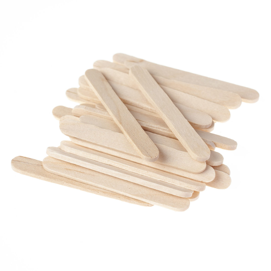 Houten spatels 5,5 cm x 6 mm 50 stuks Houten spatels 5,5 cm x 6 mm 50 stuks