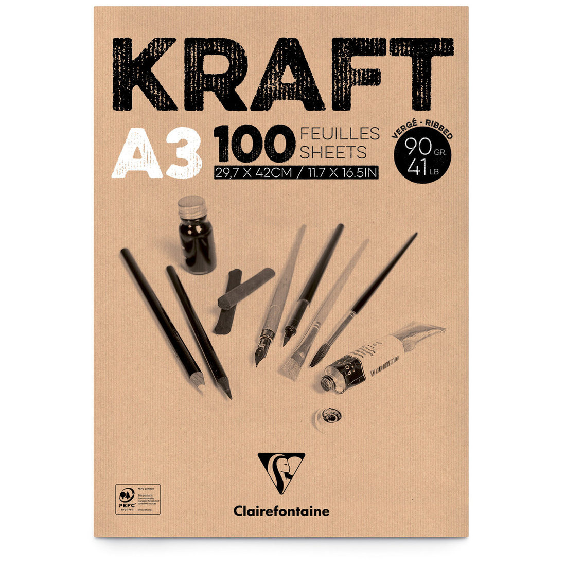 Kraftpapier 90 g 100 vellen A3