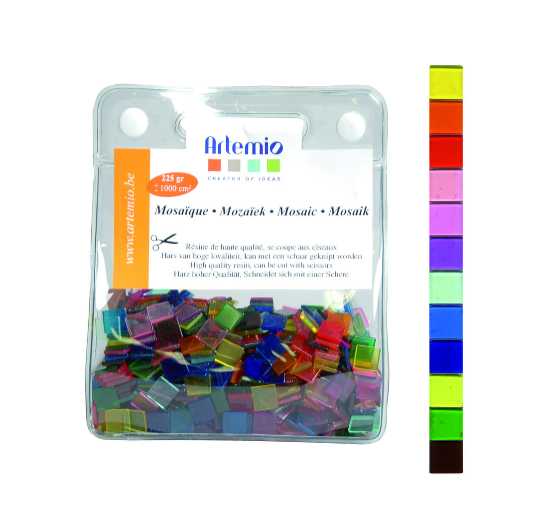 Mozaïek transparant 10 x 10 mm 225 g Clear Kids