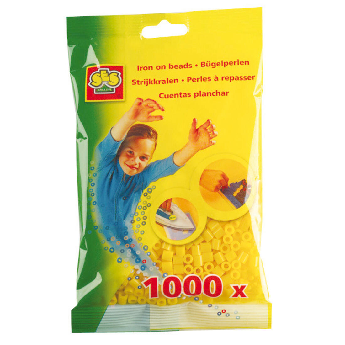 Ses strijkkralen 1000 stuks geel Ses strijkkralen 1000 stuks geel