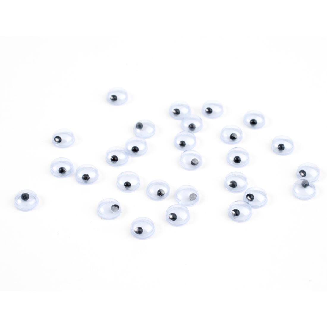 Wiebeloogjes 6 mm 28 stuks zwart-wit Wiebeloogjes 6 mm 28 stuks zwart-wit