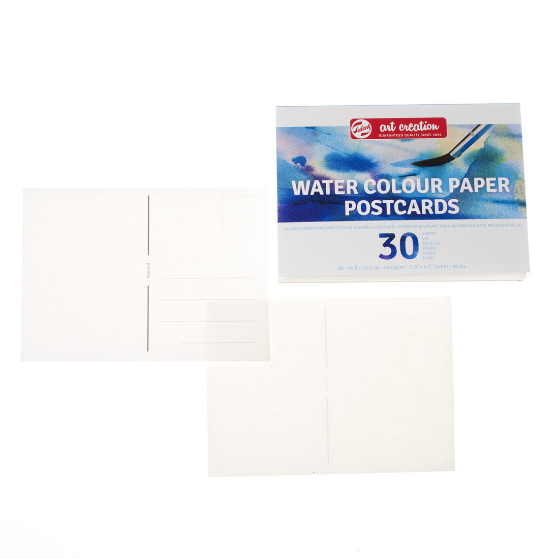 Art Creations aquarel postkaart 10,5 x 14,8 cm 30 stuks