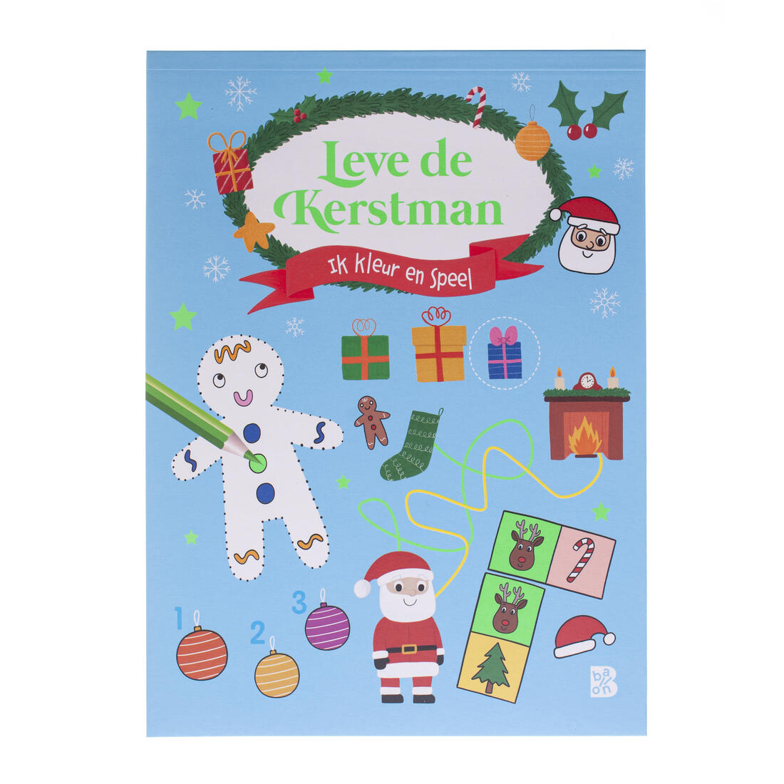 Ik kleur en speel: leve de kerstman