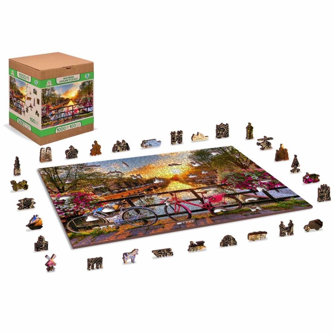 Wooden Puzzles XL - Fietsen in Amsterdam 1010 stuks