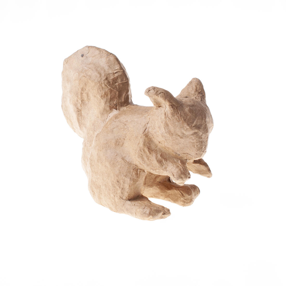 Papier-maché figuur eekhoorn 7.5 cm