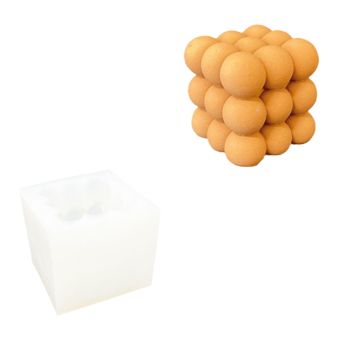 Siliconen mal bollenkubus 5 x 5 cm