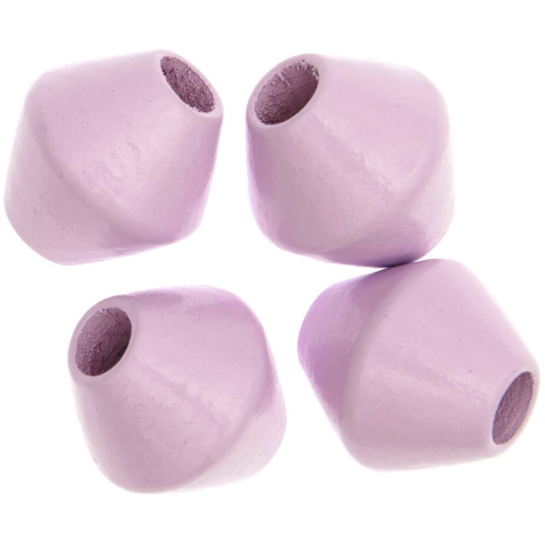 Macramé kralen hout diamant 30 mm 4 stuks lila