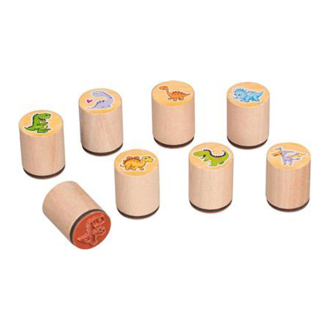 Stempelset dinosauriers 8 stuks
