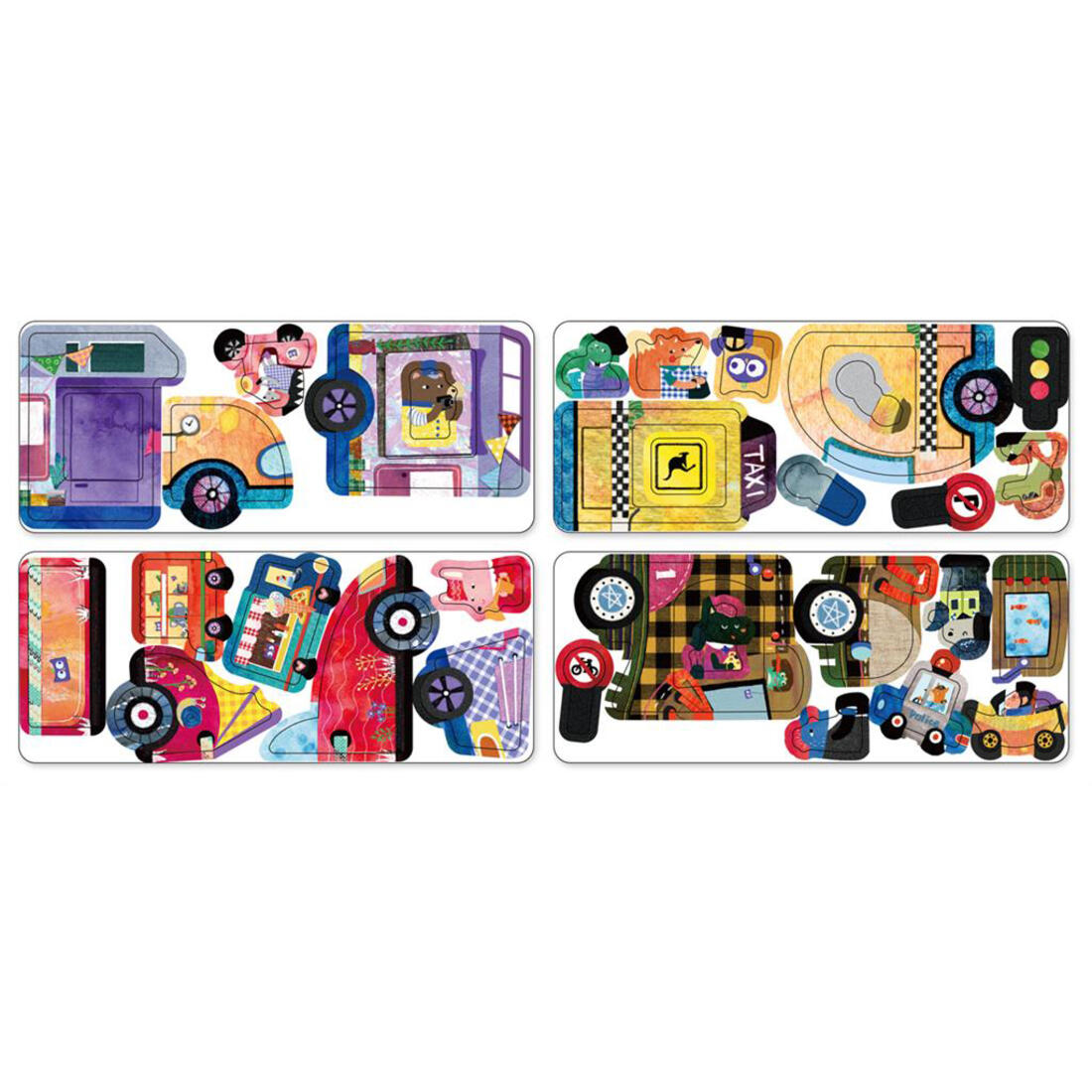 Magnetische reisbox puzzelspel voertuigen 3+ Magnetische reisbox puzzelspel voertuigen 3+