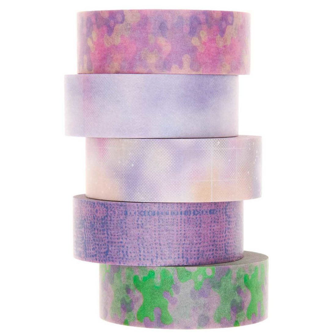 Washi tape set 1,5 cm x 10 m 5 stuks blurry Washi tape set 1,5 cm x 10 m 5 stuks blurry